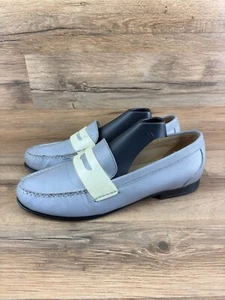 Cole Haan Size 11B Argento Silver Reflective Monroe Penny Loafers moccasin - Picture 1 of 7