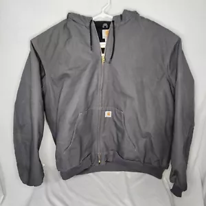 Carhartt Jacket Duck Insulated Flannel Lined Hooded Gray Mens 3XL - Picture 1 of 7