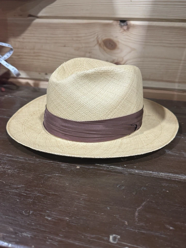 De colección Años 50 Stetson Imperial L Vestido Fedora Ala Encuadernada Sombrero Caja Occidental Foto 1 de 4