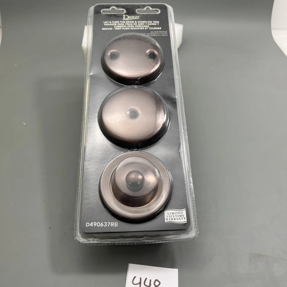 Danze D490637rb  Lift & Turn Bath Drain overflow Kit - Brushed Nickel - Image 1 of 4