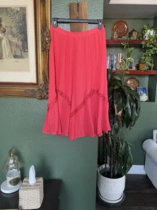 Eleganter korallefarbener Damen Midirock - Bild 1 von 6