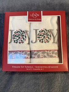 Toalla de Navidad Lenox JOY NUEVA EN CAJA - Imagen 1 de 4