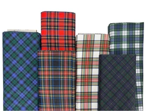 Tessuto Tartan Natalizio Plaid Trapuntato Cotone Tradizionale Festivo Check Materiale - Foto 1 di 22