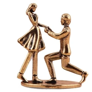 Statuina in ottone decorativa,mini statuine in ottone,proposta di coppia,romantica... - Foto 1 di 6