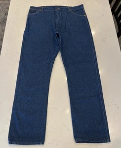Vintage Wrangler Denim Blue Jeans Cowboy Cut Made in USA 13MWZ 42x34 (fit 40x34) - Picture 1 of 13