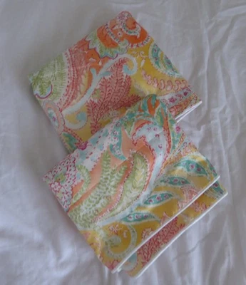 Par Lauren Ralph Lauren Jamaica, fundas de almohada, coral, con cordón, euro, Italia, nuevas sin etiquetas Foto 1 de 4