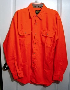 Cabela's Blaze Orange Long Sleeeve Shirt, Size Large, Deer Hunting Outdoors - Picture 1 of 3