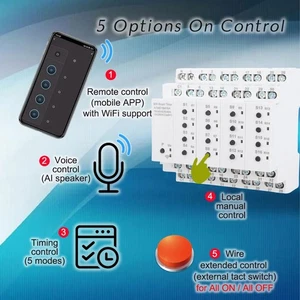 WiFi Smart Switch 16A 16 Channels APP Voice Control Smart Timer Switch With - Picture 1 of 12