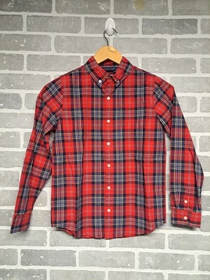 Janie and Jack Boys Holiday Plaid Long Sleeve Collared Button Shirt Size 10 - Image 1 of 4