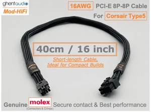 β‘οΈ16AWG PCI-E GPU 8-Pin Cable for Corsair SF Series SF850 SF1000 -π40cm/16 inch - Picture 1 of 6