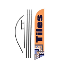 NEU Fliesen Verkauf 15' Feder Banner Swooper Flagge Kit mit Stange + Spitze - Bild 1 von 5