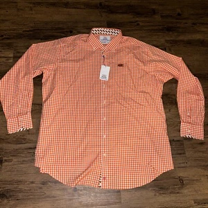 Oklahoma State Cowboys Antigua Lg Sleeve Button Checkerboard Shirt XXX Lg NWT - Picture 1 of 17