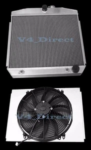 for 1955-1957 CHEVROLET BEL AIR CAR ALUMINIUM RADIATOR SHROUD FAN V8 US - Picture 1 of 6