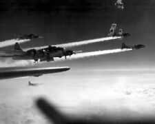Flak burst around Boeing B-17 Flying Fortress Bombers WWII 8x10 Photo 189a