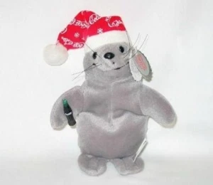 Coca Cola Peluche Sello en Copo de Nieve Gorra 0147 Navidad Gorro 1997 Nuevo Con Etiqueta - Imagen 1 de 1