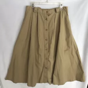 Vintage Jonathan Taylor Maxirock mit Knopfleiste, khaki camel, Taschen, Größe 18 - Bild 1 von 7