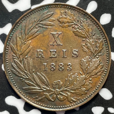 1883 Portugal 10 Reis Lot#M5446 Cover