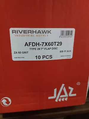 JAZ (ZIRCONIA) AFDH-7X60T29 Type 29 7  X 5/8-11  Flap Disc 60 Grit (Box Of 10) • 108.90£
