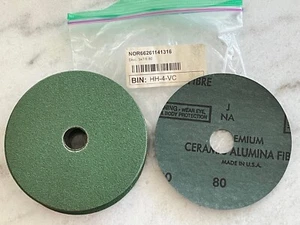 15 new NORTON 5" x 7/8" 80 Grit Ceramic Alumina Fibre/Fiber Sanding Discs - Picture 1 of 1