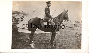 1909 Royal Engineers Signals Corporal " Bert" On horseback real Photo postcard - Picture 1 of 2