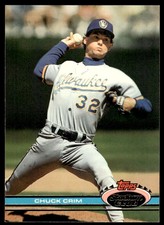 1991 Stadium Club Chuck Crim Milwaukee Brewers #112