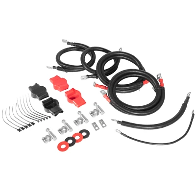 4437/90 Battery Cable Kit for Ford F250 F350 2003-2007 6.0L PowerStroke 2/0 Wire - Image 1 of 4
