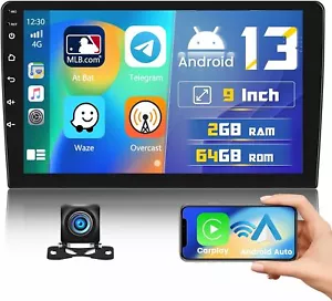 Fotocamera di navigazione GPS 9" 2G+64G Android 13 doppio 2 din auto stereo auto carPlay touch - Foto 1 di 22