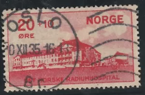 NORVEGIA, SCOTT # B4, 20ore+10ore 1931 SUPPLEMENTO OSPEDALE RADIO USATO - Foto 1 di 2