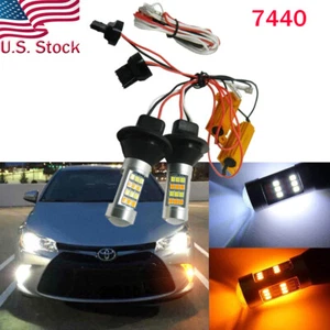 Bombillas LED de conmutación sin errores luz de señal de giro con DRL para Toyota Camry Yaris - Imagen 1 de 12
