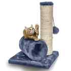 Cat Tree Scratch Post and Tunnel Cat Kitten Sisal Scratch Post Toy Tunnel Play