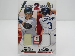 MIGUEL CABRERA/ EVAN LONGORIA 2015 ELITE BACK 2 BACK JACKS DUAL PATCH - Picture 1 of 2