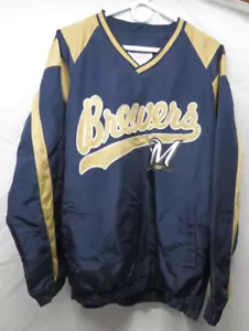 MLB Herren Windbreaker Jacke GIII von Carl Banks Milwaukee Brewers Größe L - Bild 1 von 3