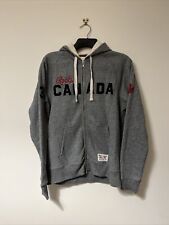 Roots Canada Hoodie Mens Small Grey Full Zip Cotton Blend Casual BNWT