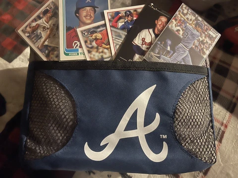 🆕 Atlanta Braves (9) can Insulated zipper carry cooler🆕 MLB Logoed/Rawlings Cover