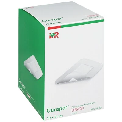 CURAPOR chirurgischer Wundverband | 8 x 10 cm | steril | atmungsaktiv | 50 Stk - Bild 1 von 3
