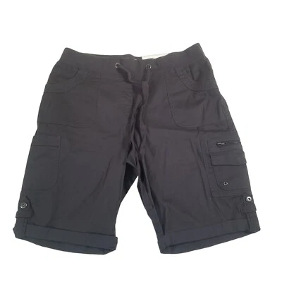 Shorts Cato Cargo M Algodão Elastano Cinza Escuro Puxe Bolsos Algemados NOVO - Imagem 1 de 4