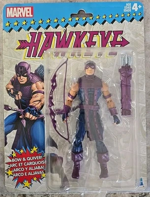 Figura Hasbro 2018 Marvel Legends Retro Carded Hawkeye 6" Foto 1 de 3