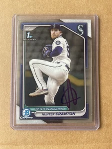 Signed 2024 Bowman Draft Chrome Hunter Cranton Autographed Mariners Diamondbacks - Picture 1 of 2