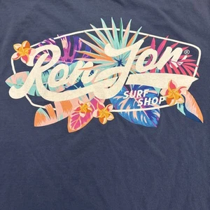 Ron Jon Surf Shop Damen T-Shirt mit Tasche Gr. M geblümt blau - Bild 1 von 7