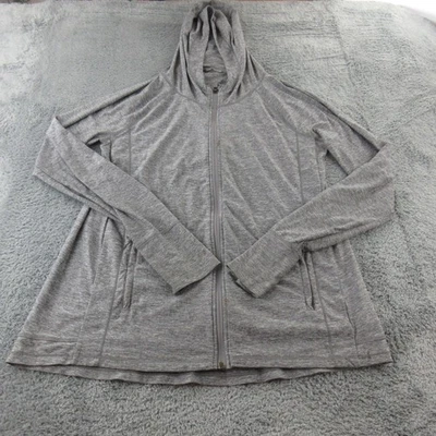 Jaqueta com capuz Athleta feminina média Pacifica relaxada zíper completo bolsos atléticos - Imagem 1 de 4