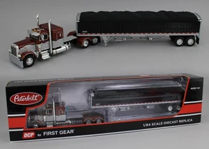 1:64 DCP *BRONZE & SILVER* Peterbilt 379 48" Flattop & Wilson Grain Trailer NIB - Picture 1 of 7