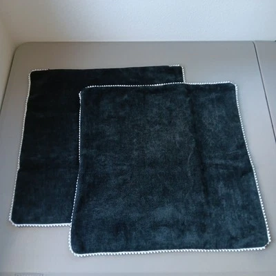 Voily Bird Pillowcase Covers Set of 2 Black + White Edge Countryside Chic Luxury - Image 1 of 4