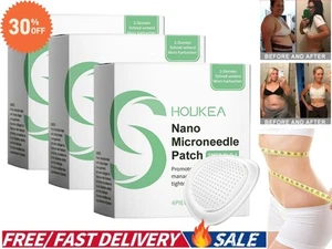 1-10X Houkea Nano Microneedle Patch Weight Loss & Skin Rejuvenation 4pcs/box - Picture 1 of 15