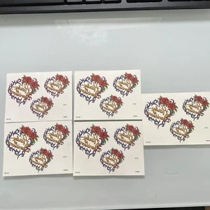 Vtg Y2K 2000 Harley Davidson Temporary Tattoos 5 Card Lot Tribal Heart Biker - Picture 1 of 3