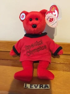 I Love CANADA red T-shirt Special Olympics pin Ty Beanie Baby Bear FREE SHIPPING - Picture 1 of 2