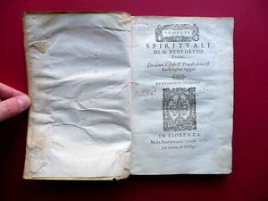 Spirituelle Sonette von M. Benedetto Varchi Giunti Florenz 1573 sehr selten - Bild 1 von 8