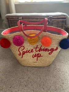 Kate Spade New York spice things up tote basket bag beach holiday - Picture 1 of 8