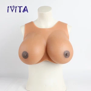 IVITA GG Cup Silikonbrüste Transgender Braun Soft Silicone Boobs Crossdresser - Bild 1 von 12
