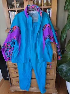 Vintage 1980 Nike Ladies 2 Piece Nylon Fabric Jogging Set - Picture 1 of 7