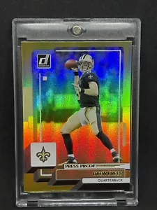 Drew Brees RARE GOLD REFRACTOR INVESTMENT CARD SSP PANINI SAINTS MINT - Picture 1 of 2